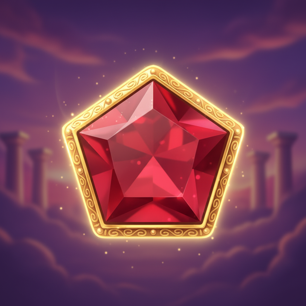 Roter Edelstein in Gates of Olympus — zahlt 20x maximum