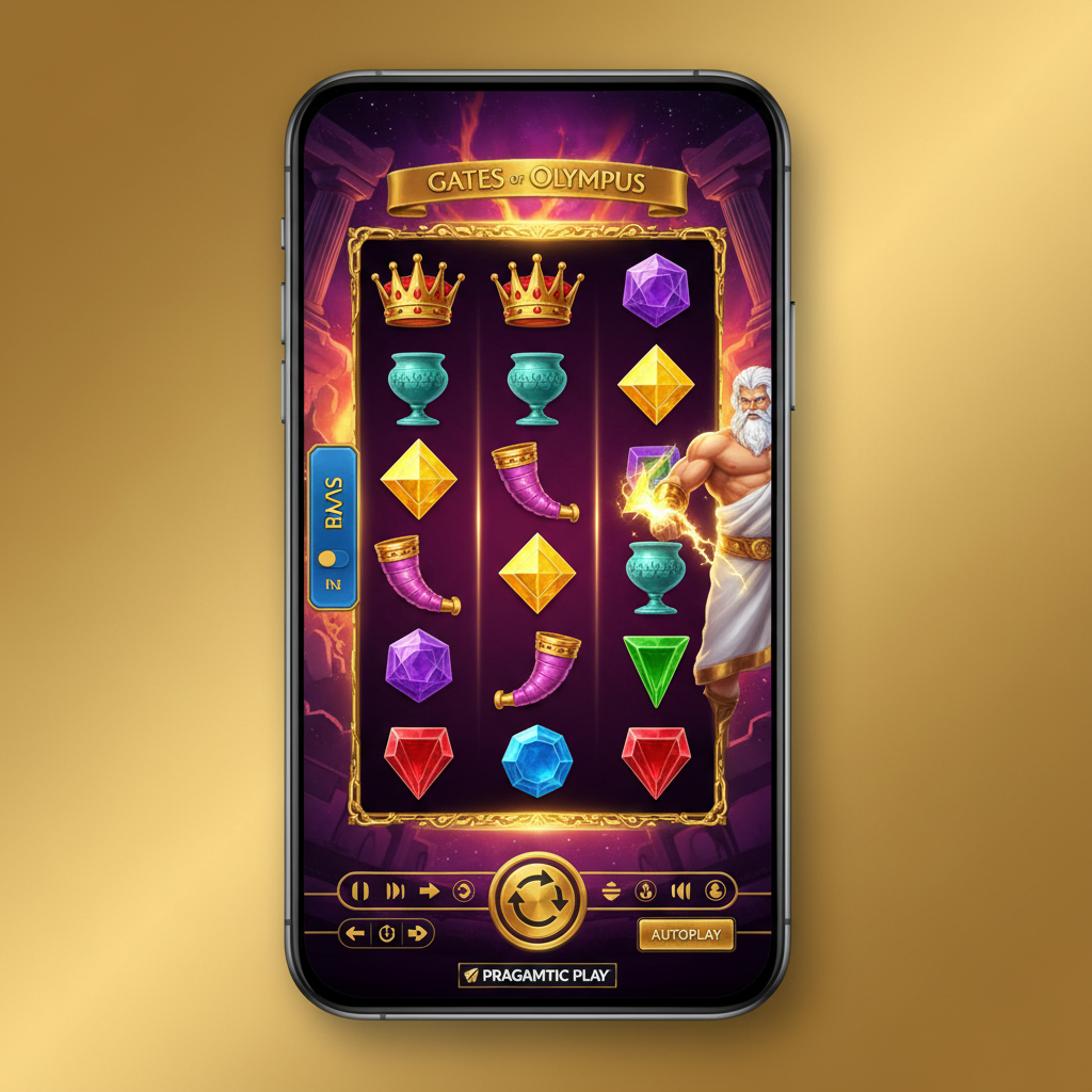 Gates of Olympus auf einem Smartphone-Bildschirm — mobile Version für Deutschland