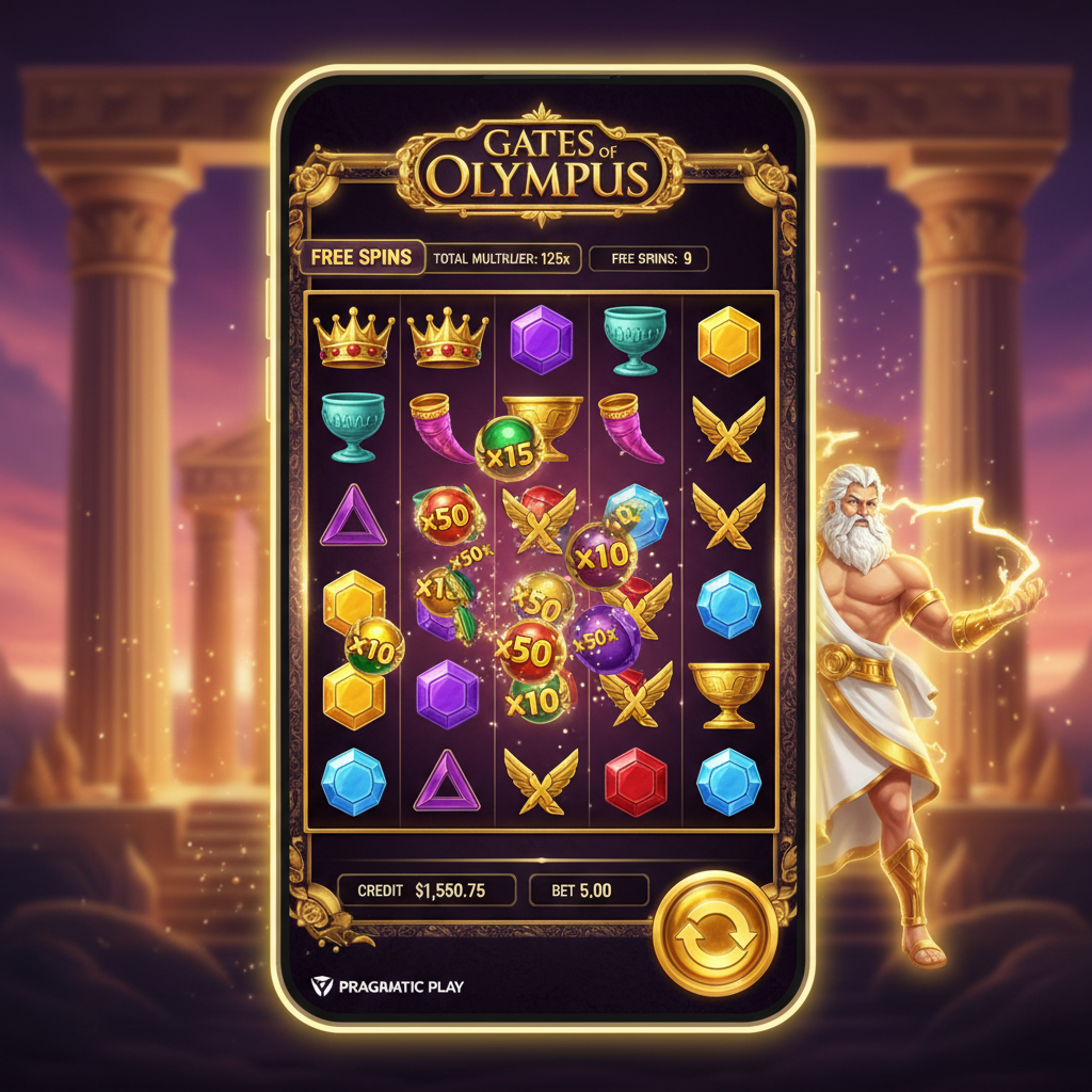 Gates of Olympus — Bonusrunde auf dem Handy