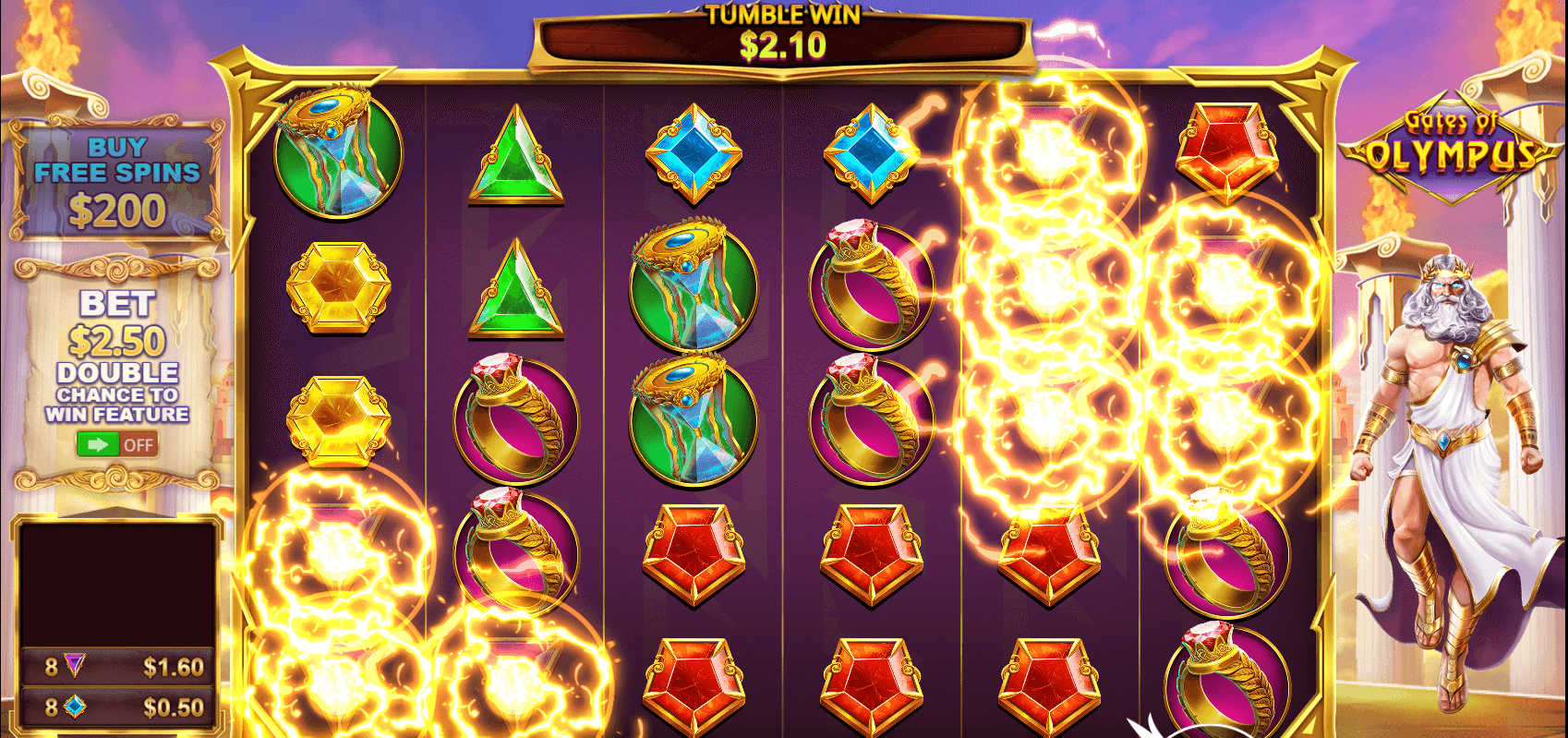 Tumble Feature in Aktion